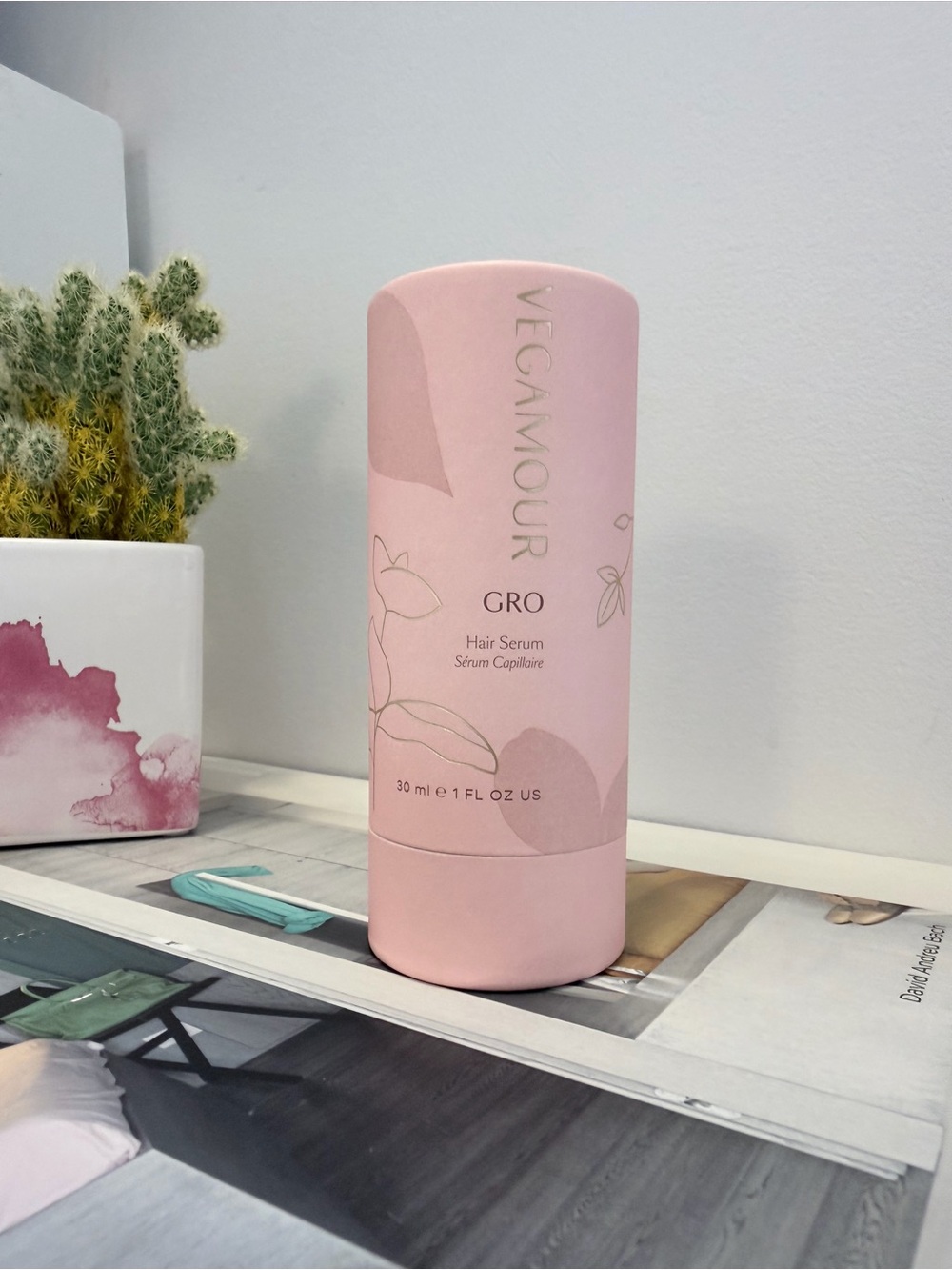 Vegamour GRO Hair Serum — Soft Pink Nourishing Formula